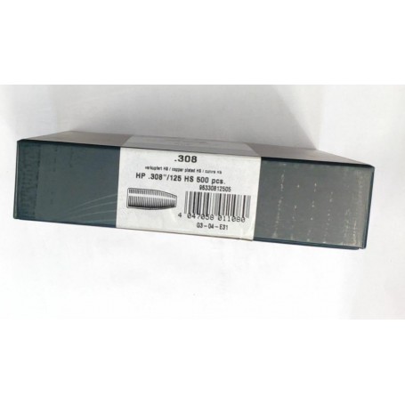 Proyectiles H&N Cal. 308 - 125 gr - 100 puntas - Armeria EGARA