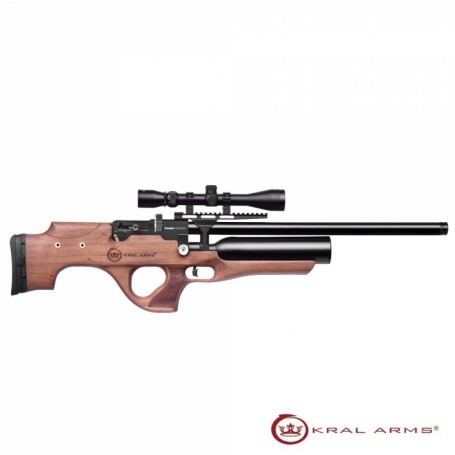 Carabina PCP KRAL Puncher Ekinoks Madera S/A - 5,5 mm - 24