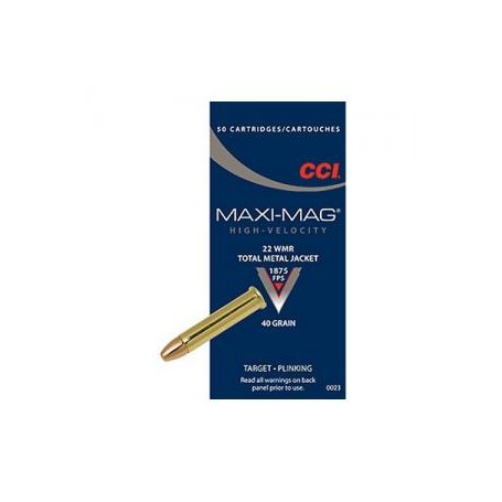 Munición metálica CCI MAXI MAGNUM - Cal. 22 MAGNUM - Armeria