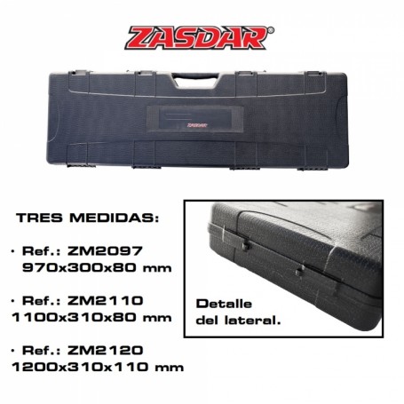 Maletin arma larga ZASDAR Modelo 2110 - Negro - Armeria EGARA