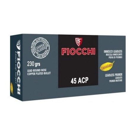 Munición Cartucho 45 ACP 230gr RNCP Top Target Fiocchi -