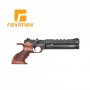 Pistola PCP Reximex RPA calibre 4,5 mm. Madera y color negro.