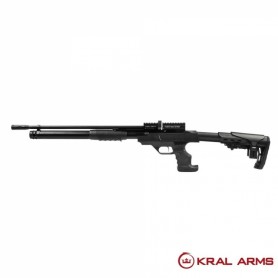 Carabina PCP KRAL Puncher Rambo Pump Action - Negro 4,5 mm - 24
