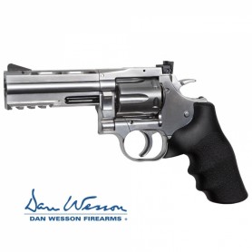 Revolver Dan Wesson 715, 4" Silver - 4,5 mm Co2 Balines -