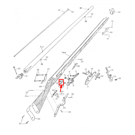 Muelle del fiador - Rifle BROW BESS (num. 11) - Armeria EGARA