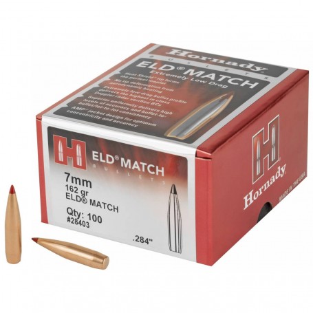 Puntas HORNADY ELD MATCH Cal. 7mm - 162 gr - Armeria EGARA