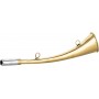 Cuerno corneta de caza de latón pulido, dorado (25 cm) -