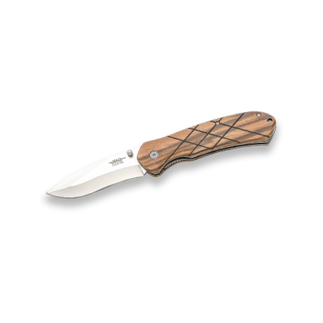 NAVAJA JKR PUÑO MADERA CEBRANO HOJA 8 CM - Armeria EGARA