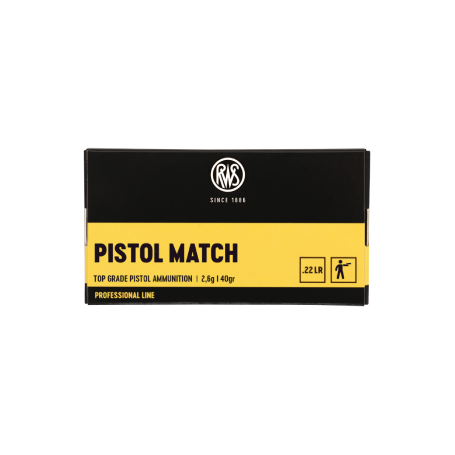 Munición metálica RWS Cal. 22 PISTOL MATCH - Armeria EGARA