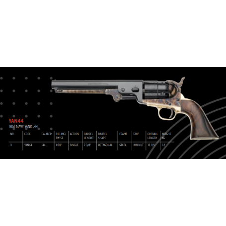Revolver PIETTA 1851 NAVY YANK Cal. 44 - Armeria EGARA
