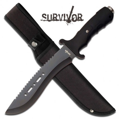 Cuchillo de supervivencia Survivor HK-729BK largo 12" - Armeria