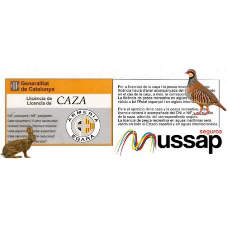 Licencia de caza y seguro (Cataluña) - Armeria EGARA