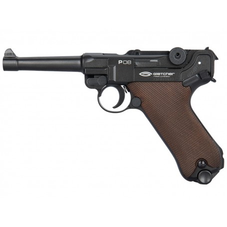 Pistola Gletcher P08 CO2 Blowback BB - Armeria EGARA
